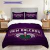 New Orleans Basketball Spirit Three-piece set(1 * duvet cover + 2 * pillowcase, without core)Soft and comfortable Christmas birthday gift