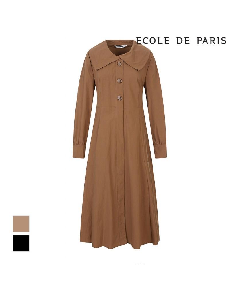ECOLEDEPARIS Big Collar Long Dress_Rb39Woam09A
