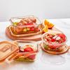 Conjunto de Recipientes para Armazenamento de Alimentos de Vidro Âmbar Corelle