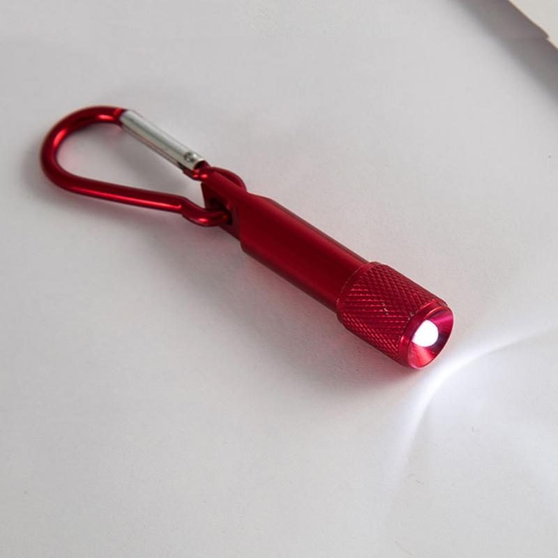 5 Pezzi Mini Torcia Portachiavi Torcia LED Colorata con Moschettone Batterie AA Incluse per Campeggio Escursionismo Ciclismo