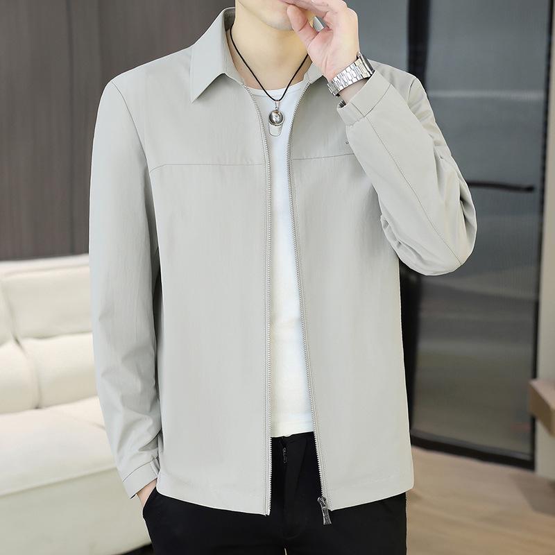 2026 Spring/Autumn Men's Lapel Lightweight Jacket: Versatile Mid to Young Fashion Outerwear with a High-end Feel