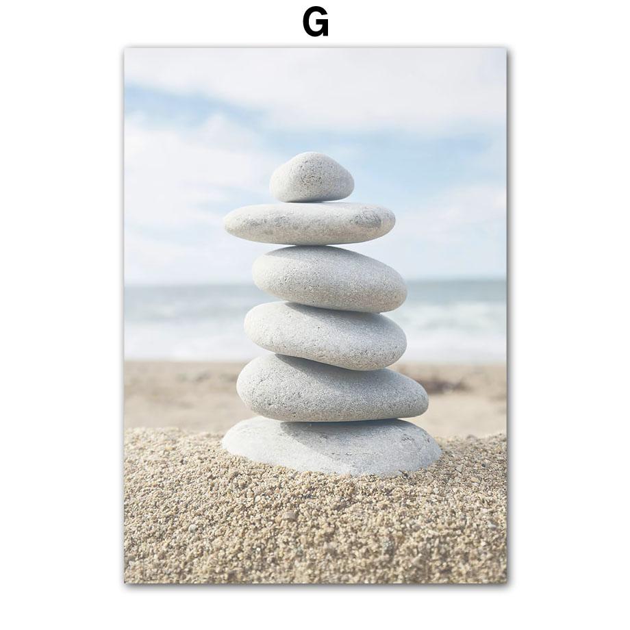 Blue Sea Beach Car Surfboard Tree Wall Art Canvas Painting Seascape Posters Prints Hotel Bar Wall Pictures For Living Room Decor