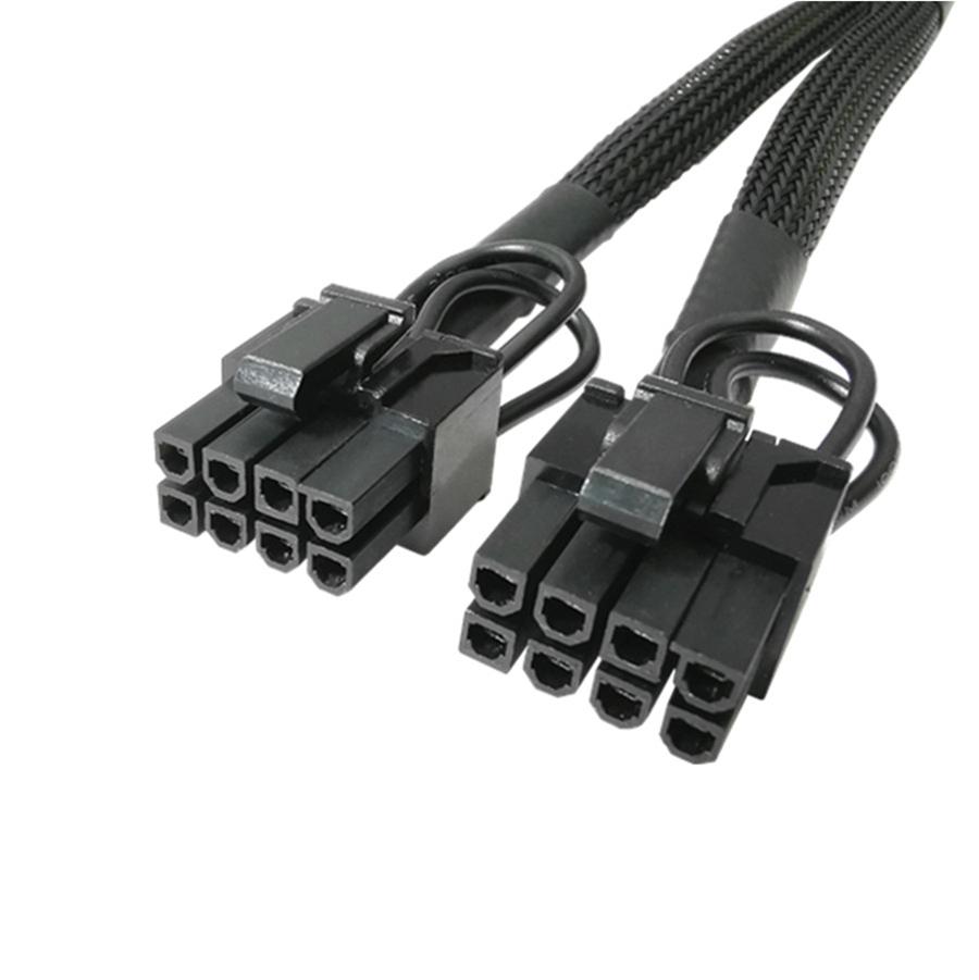 10Pcs 22cm GPU PCIE 8 Pin Female To Dual 2X 8 (6+2) Pin Male PCI Express Power Adapter Braided Y-splitter Extension Cable