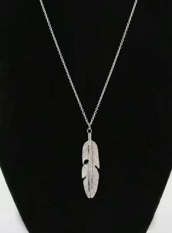 Bohemian Retro Feather Long Necklace