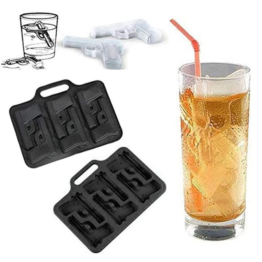 Skull Ice Cube Mold Bar Accessories Diy Creative 3d Black Silicone Mold Whiskey Cocktail Red Wine Ice Cube Mold BarTool  New