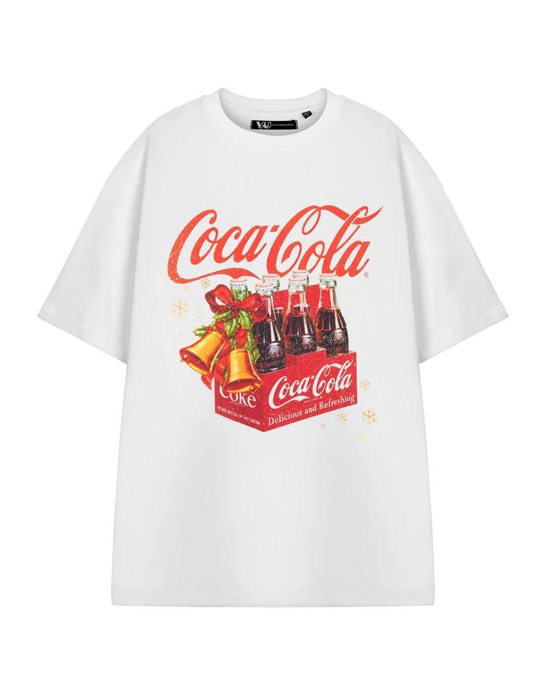 Футболка с коротким рукавом Coca Cola Унисекс Белая Официальный мерч M