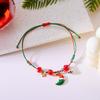 Trendige Weihnachten geflochtene Armbänder für Damen Herren Niedlicher Weihnachtsmann Mondglocken Anhänger Armbänder Schüler Neujahr Schmuck Geschenke