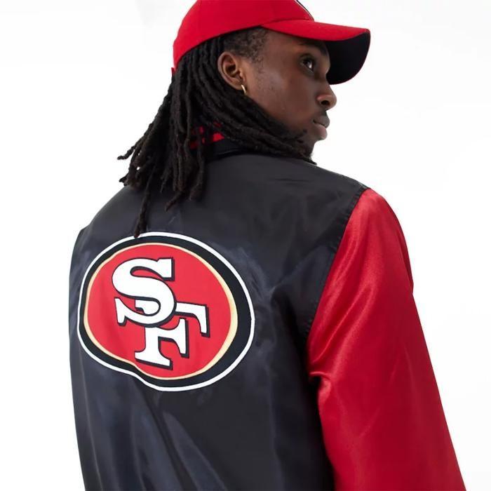 Bomber NFL San Francisco 49ers New Era Satin Noir -New Era- Taille :L