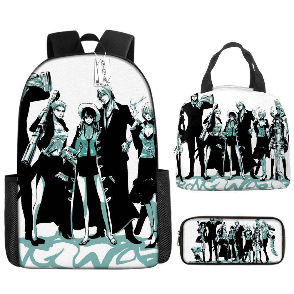 ONE PIECE Luffy One Piece Schoolbag Campus Primary School Students Nautical King Backpack Lightweight Large Capacity Computer Bag