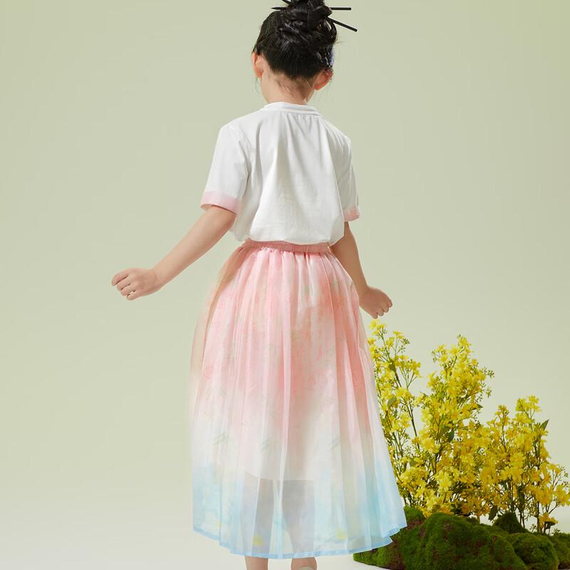 Xiaohu Patty Girls' Summer Princess T-shirt & Pearl Skirt Set