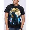 Summer Men's Short-Sleeve T-Shirt Brown Bear Landscape Pattern Print Lightweight Durable Hiking Casual Attire Casual Man Clothes