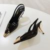 Fashion shoes spring new fashion pointed head shallow mouth thin heel soft sole black high heels women's high sense