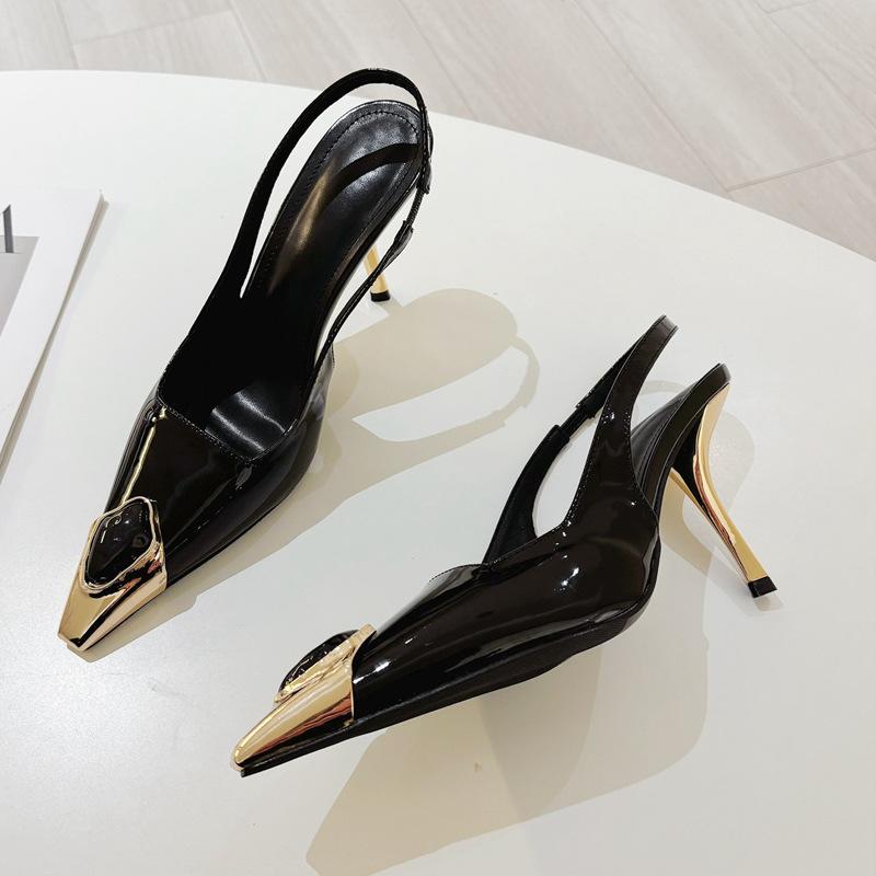 Fashion shoes spring new fashion pointed head shallow mouth thin heel soft sole black high heels women's high sense