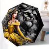 1pc Beauty and the Beast Automatic Opening/closing Umbrella , Foldable Sunshade, Perfect Gift for Friends, Durable Plastic Handle Yy250804029