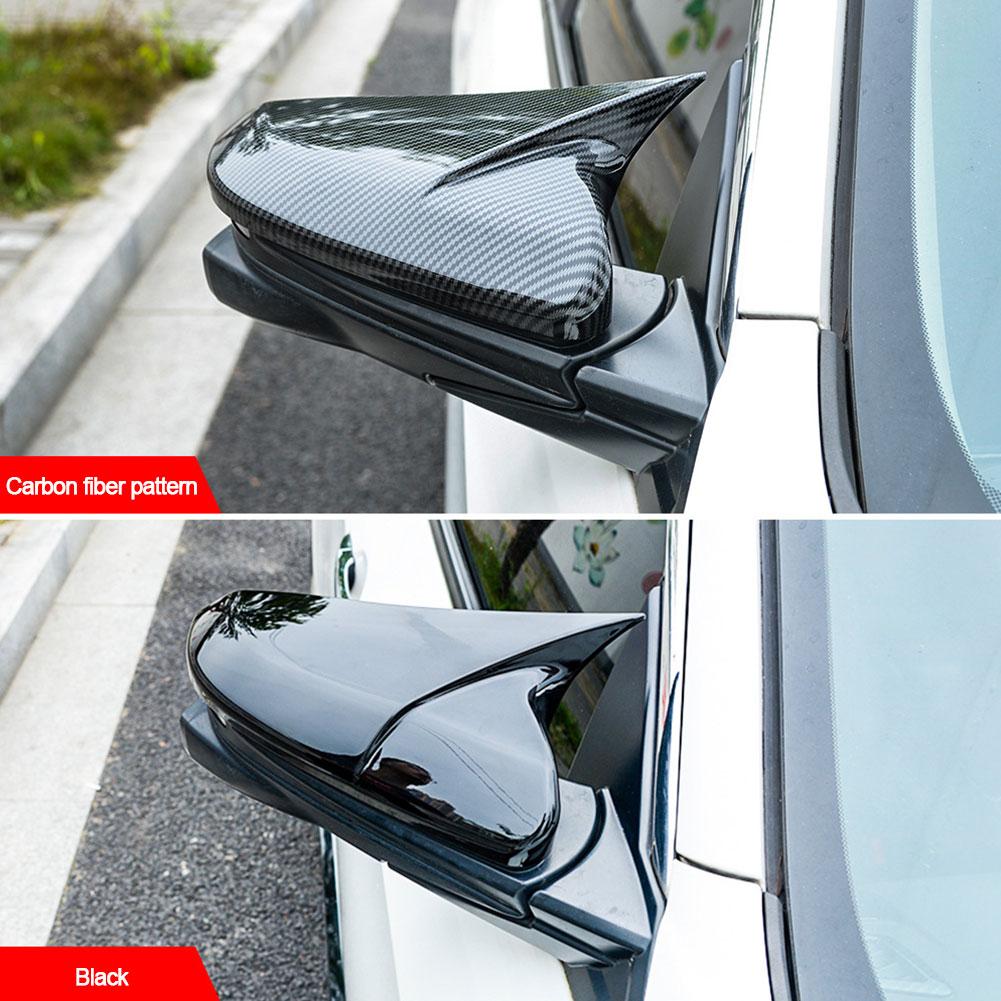 For Honda For Civic 2016- Rear View Mirror Cover Mirror Cover Horn Shape ABS Gloss Black Side Mirror Cover Rearview