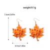 Women's Maple Leaf Sequin Earrings - Autumn & Winter Fashion Accessories