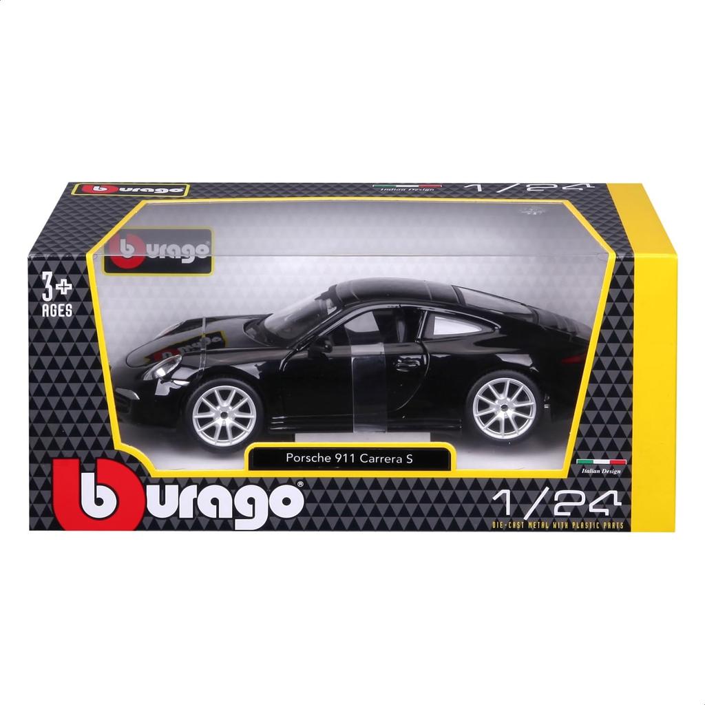 Bburago Scale Porsche 911 Carrera S Black Diecast Model Finished BK 1/24 / Car, Product, 18-21065 [Used]