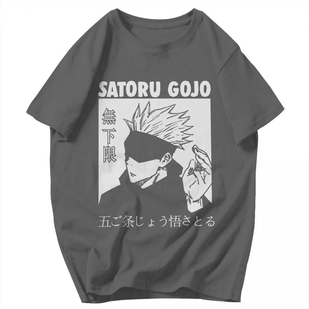 Men T Shirt Satoru Gojo Anime Jujutsu Kaisen Summer Y2K Graphic Quality Unisex Clothing T Shirts