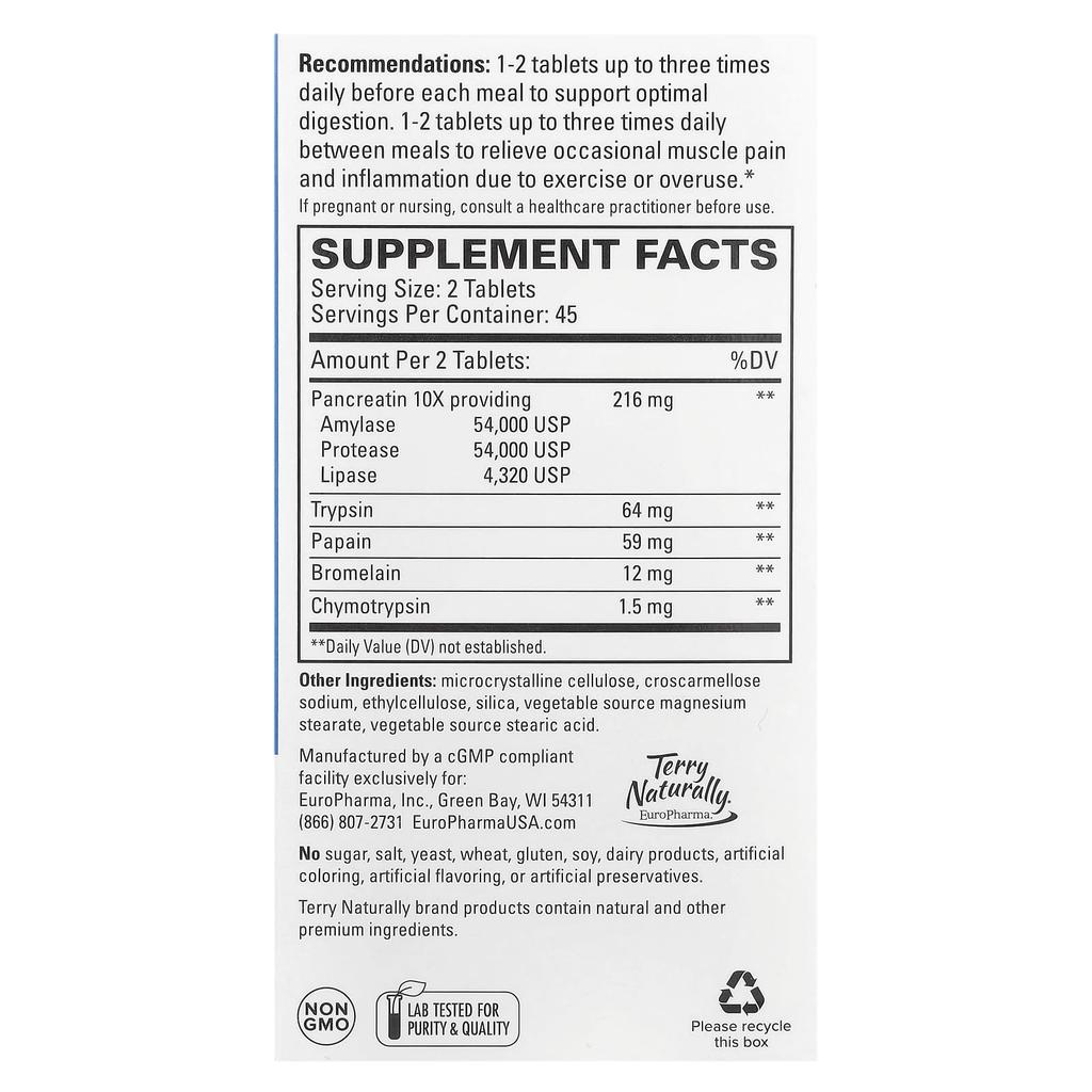 Clinical Digestive Enzymes, 90 Tablets