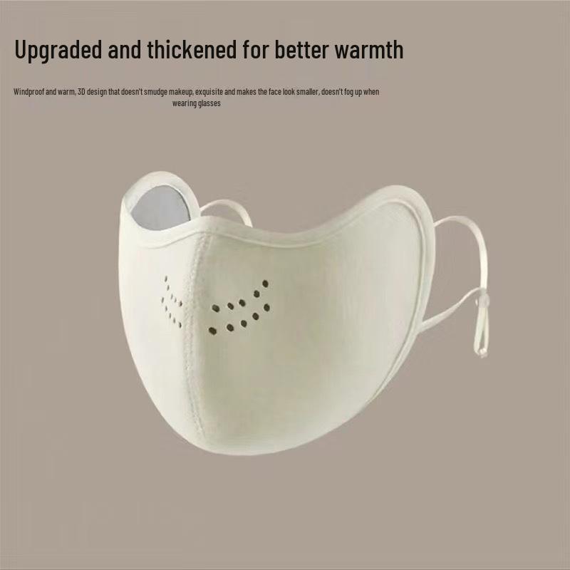 Australischer Samt Damen Wind- und Kälteschutz Gesichtsmaske – Warm, Atmungsaktiv, Dreidimensionales Design für Herbst/Winter