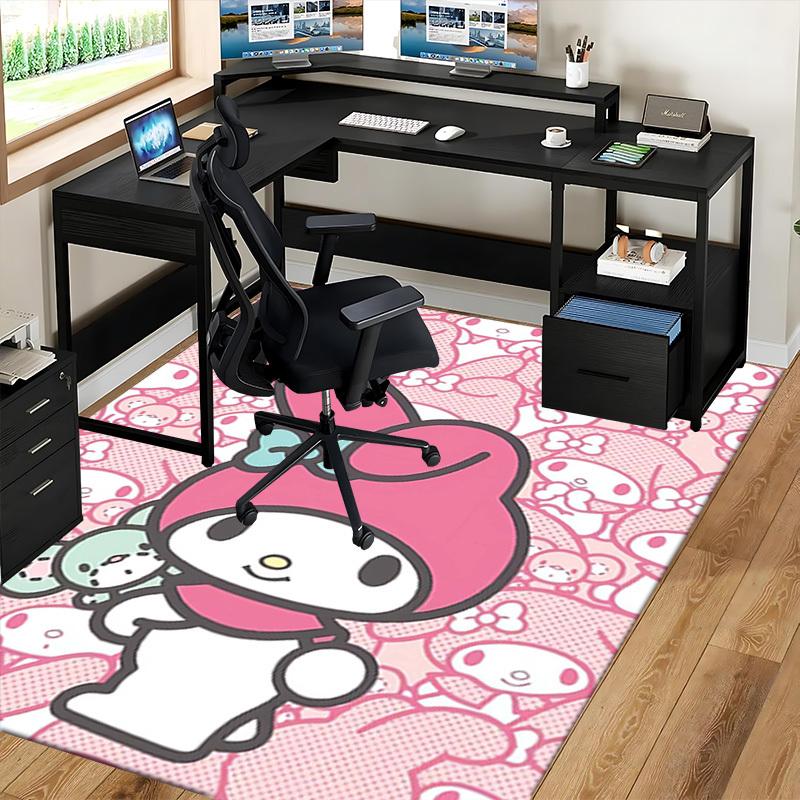 My Melody Anime Cartoon Design Chair Mat - Non-Slip Carpet for Office, Home Decor, Living Room, Bedroom, Gaming Room, and Dormitory.E097