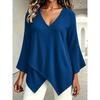 DICFY Women's Fashion Casual Long Sleeve V-Neck Blouses & Shirts