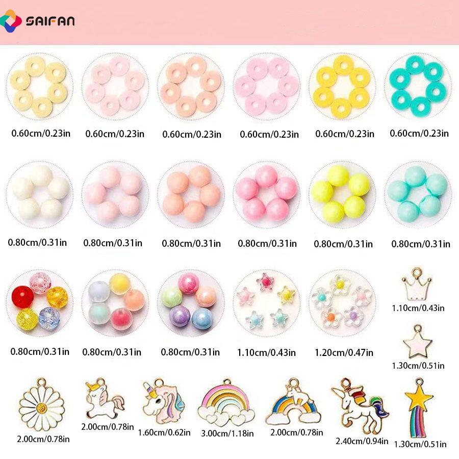 Handmade DIY Jewelry Accessories Imitation Pearl DIY Production Craft Jewelry Beads Children's Hand String Bracelet DIY Set