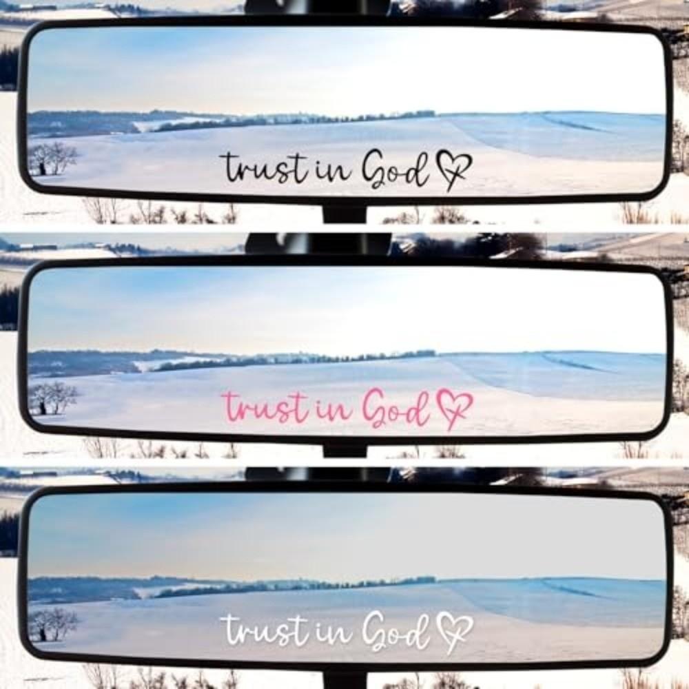 3pcs Faith-Based Car Decals Bible Verse Rear View Mirror Decals for Car Interior Decor