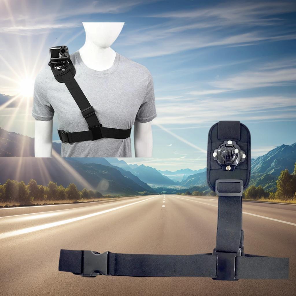 360° Shoulder Strap Mount Chest Harness Adapter For GoPro Hero 13 12 11 10 9 8 7 6 5 4 3+ 3 Black Edition Xiaomi Yi