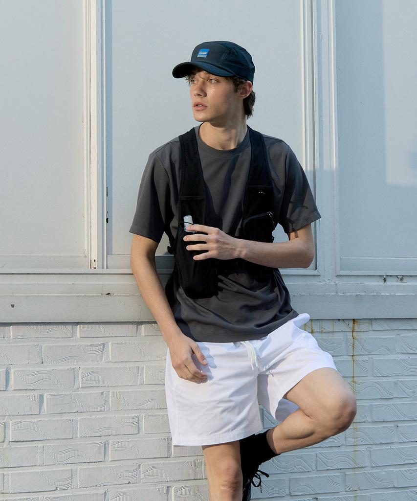 BASIC HOUSE [3Pack] Cool Air Mesh Round Short Sleeve T-Shirt 3-Pack (4 Colors) Lats0116 (A Type)