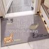 Pet Entrance Welcome Mat - Fun Text, Non-Slip, Dust Removal Door Mat