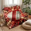 Music In Motion Theme Blanket Lightweight Warm Flannel Blanket Decorative Throw Blanket for Home Decoration