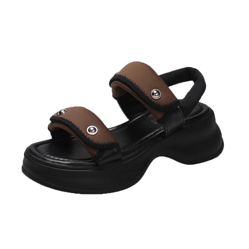 Fashion Shoes Female 2024 Summer Trendy and Versatile Women's Casual Sandals Waterproof Non-slip Platform Sandals Sandalias De Mujer