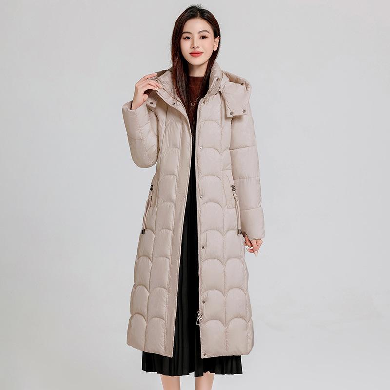 2025 New Cotton Suit Women's Long Over-the-knee Winter Padded Jacket Slim Slim Plus-size Warm Cotton Jacket
