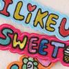 DIY Cartoon Badge Embroidery Patch with English Letters