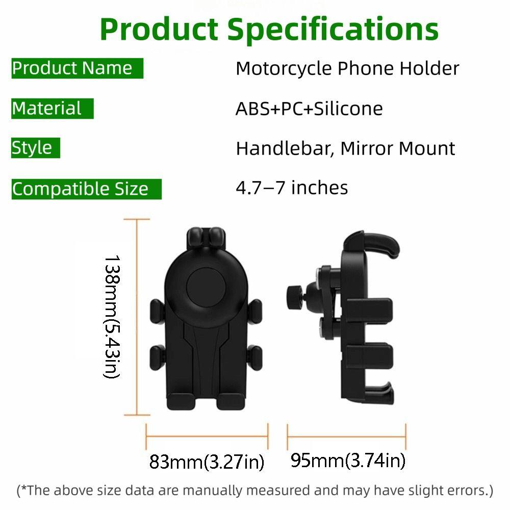 360° Rotatable Motorcycle Phone Holder Rainproof Motorcycle Phones Bracket  Motorcycle Riding