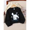 European Sizes Crewneck Sweatshirt for Kids Featuring an Adorable Rabbit with a Bow And Wand, Soft And Comfy Sports And Casual Wear