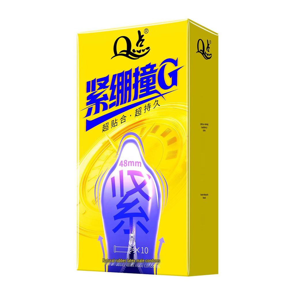 Q Point Thorn Set: Erotic Couples' Condoms with Large Particles, 2pcs/pack