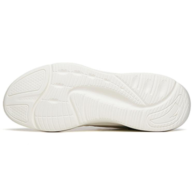 Anta Lingyun Leather Patchwork Cushioning Slip Resistant Abrasion Resistant Low top Running Shoes Men's White Blue 112145541R-1