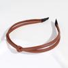 Elegantes Stirnband aus PU-Leder für die Freizeitkleidung Damen-Haarreif Mode-Kopfbedeckungen Accessoires Geknotetes Stirnband Haardekore