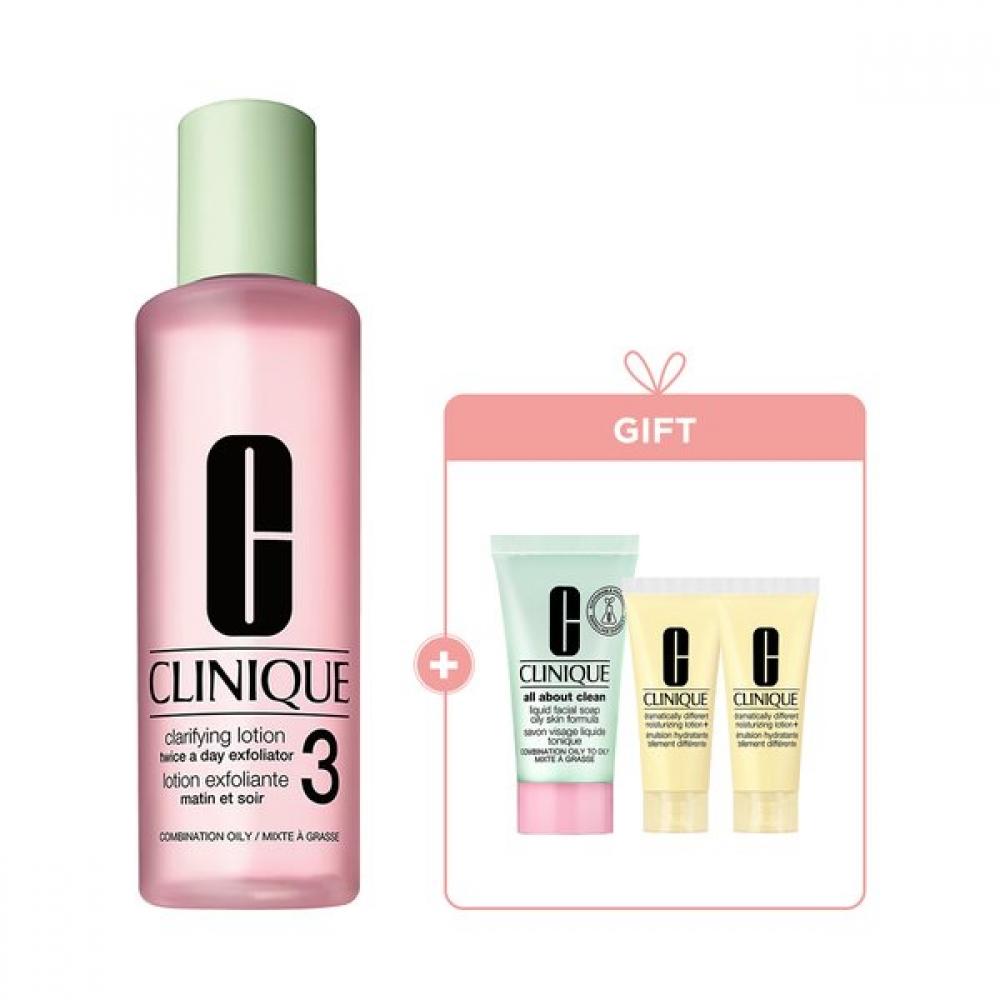 Clinique Exfoliating Toner 400ml  +3step Deluxe 3 Types Single option