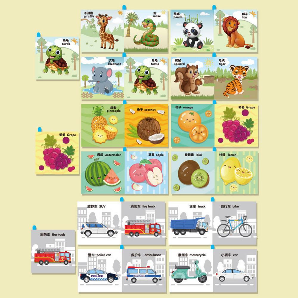 Chinese/English/Spanish Baby Cloth Book Parent-child Interactive Early Childhood Education Book Bilingual Early Education Cognitive Reading Material