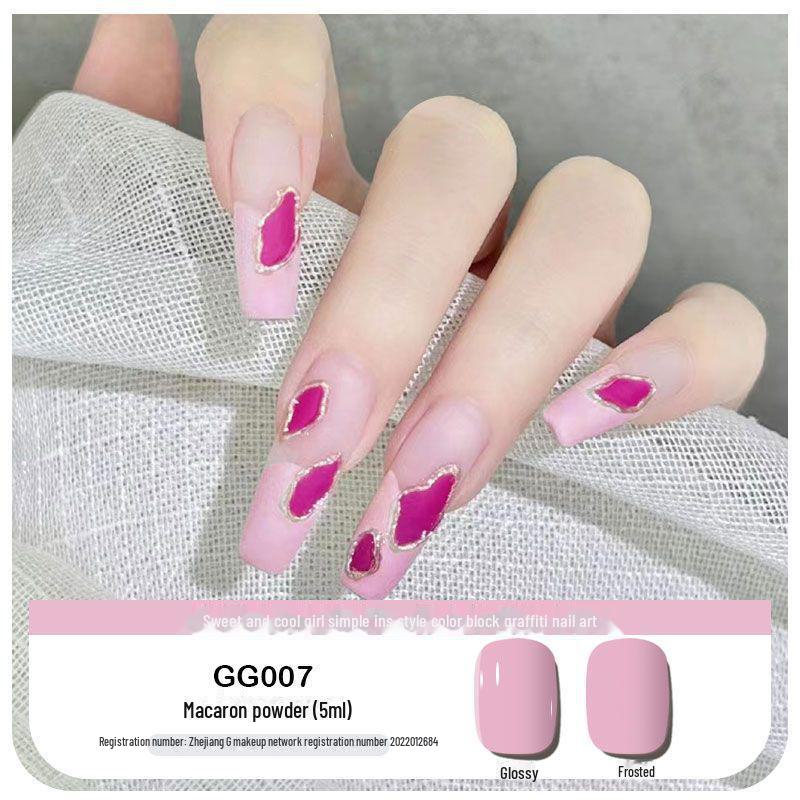 Platinum Haifei Nude Ice Gel Nail Polish - Trendy Transparent Nude from Xiaohongshu