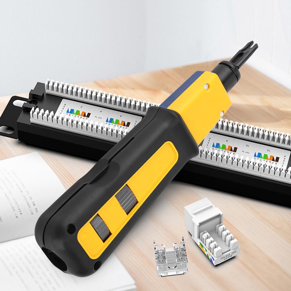 Punch Down Tool Steel Plastic Handle Wire Cutter Crimping Electrical Equipment Supplies