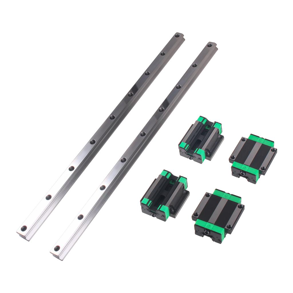 HGR20 HGR15 2pcs Square Linear Guide Rail+4pcs HGH20CA/HGW20CC HGH15CA/15CC Flang Slide Block Carriages For CNC Router Engraving