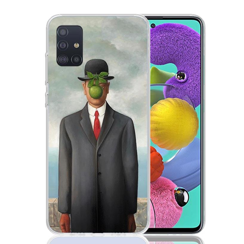 Rene Magritte Art Phone Case For Samsung Galaxy A52 A32 A22 A12 A02S A50S A30S A51 A31 AA71 Note 20 Ultra 10 S10 Plus Galaxy A52