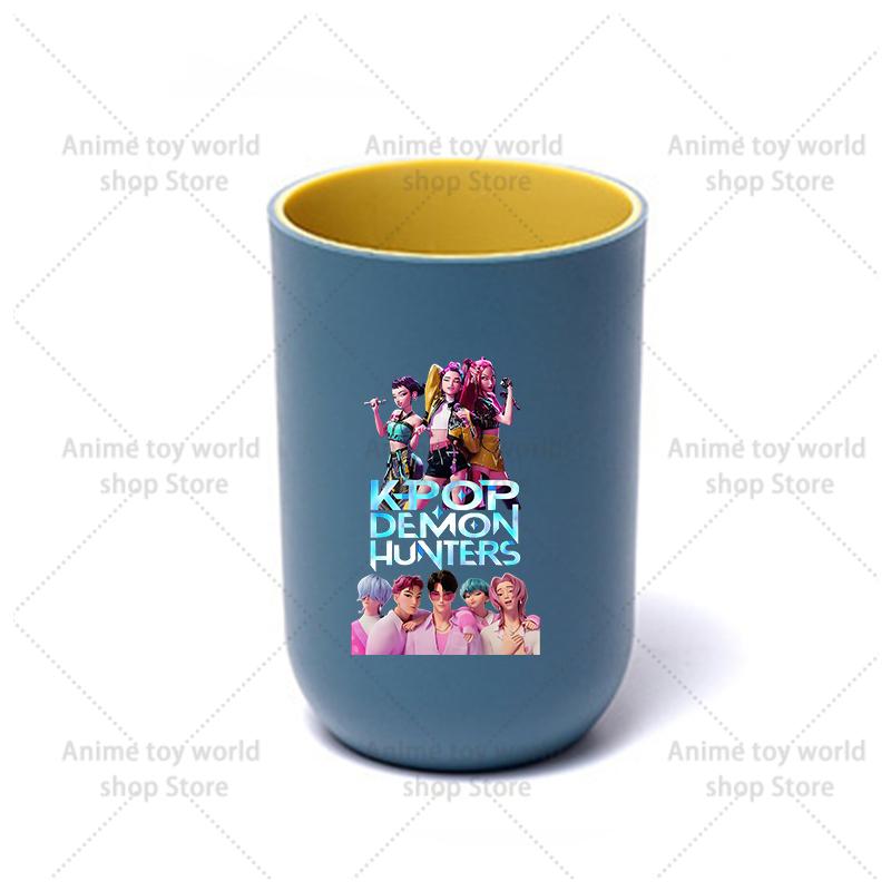 KPop Demon Hunters Hot Movies Water Cup Toothbrush Cup Cartoon Anime Mouthwash Cup Children's Water Cups Boy Girl Birthday Gifts