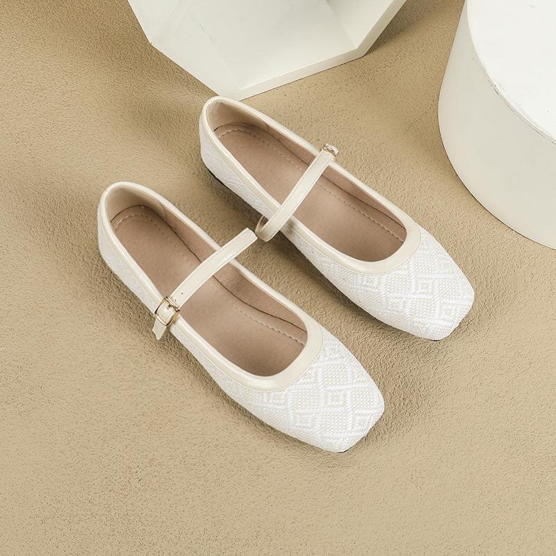 Spring Autumn Women Flats Soft Elegant Fashion Brand Ladies Mary Jane Shoes Black White Yellow Big Size 43