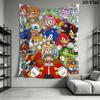 Hedgehog Sonic Boost Wall Hanging Printed Fabric Blanket Decorative Tapestries for Bedroom Living Room Home Decor