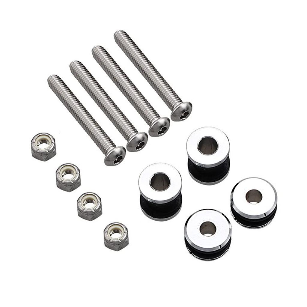 TCMI H-D Quick Release Docking Hardware Kit Fits Harley Sportster XL Removable Sissy Bar 2004-2020, Chrome #5